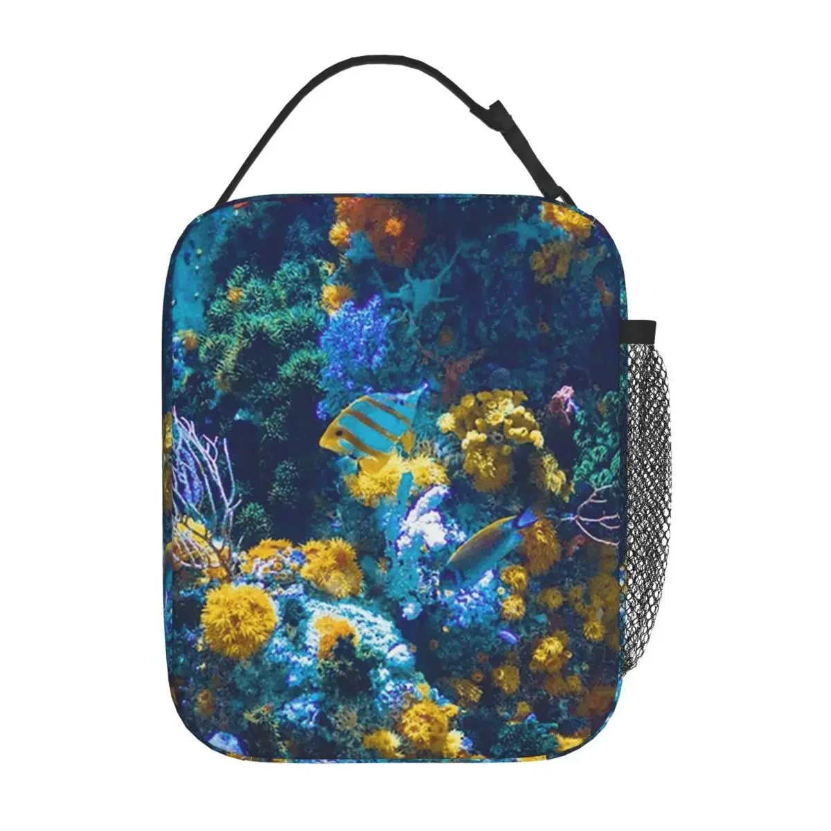 Colorful Australian Coral Reef With Tropical Fish Insulated Lunch Bag Women Children Portable Food Boxes Thermal Lunch Box Tote