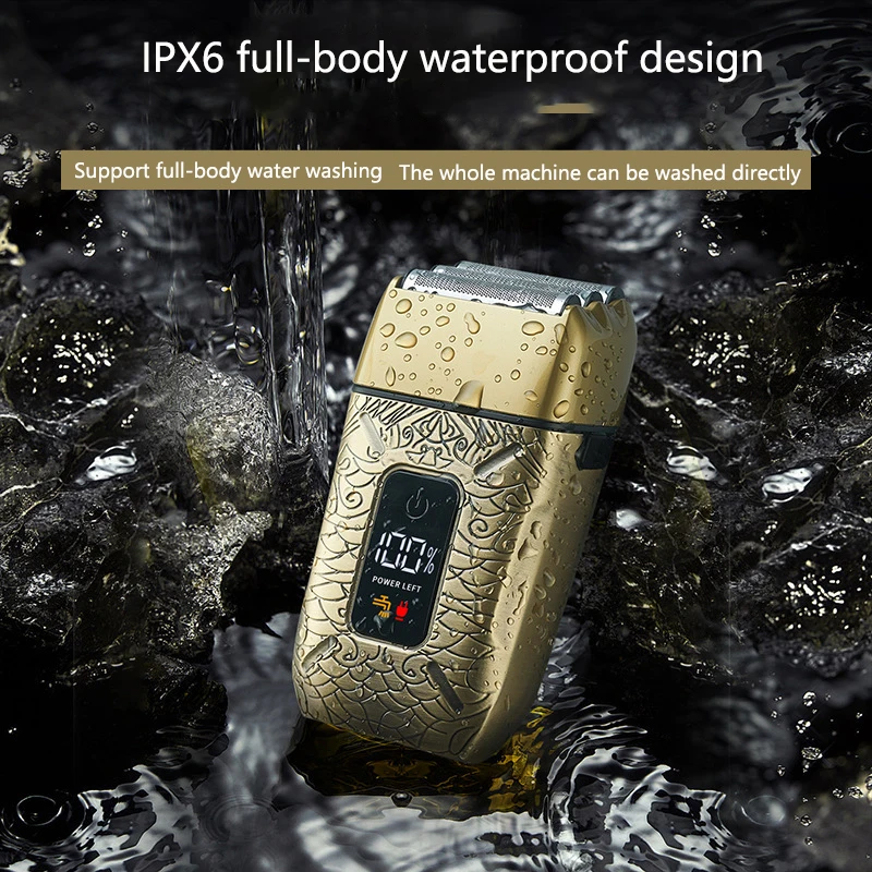 STLF Factory 4D Floating Head Ganzmetallrasierer Wasserdichter Friseur-Folienrasierer USB-Lade-Elektrorasierer