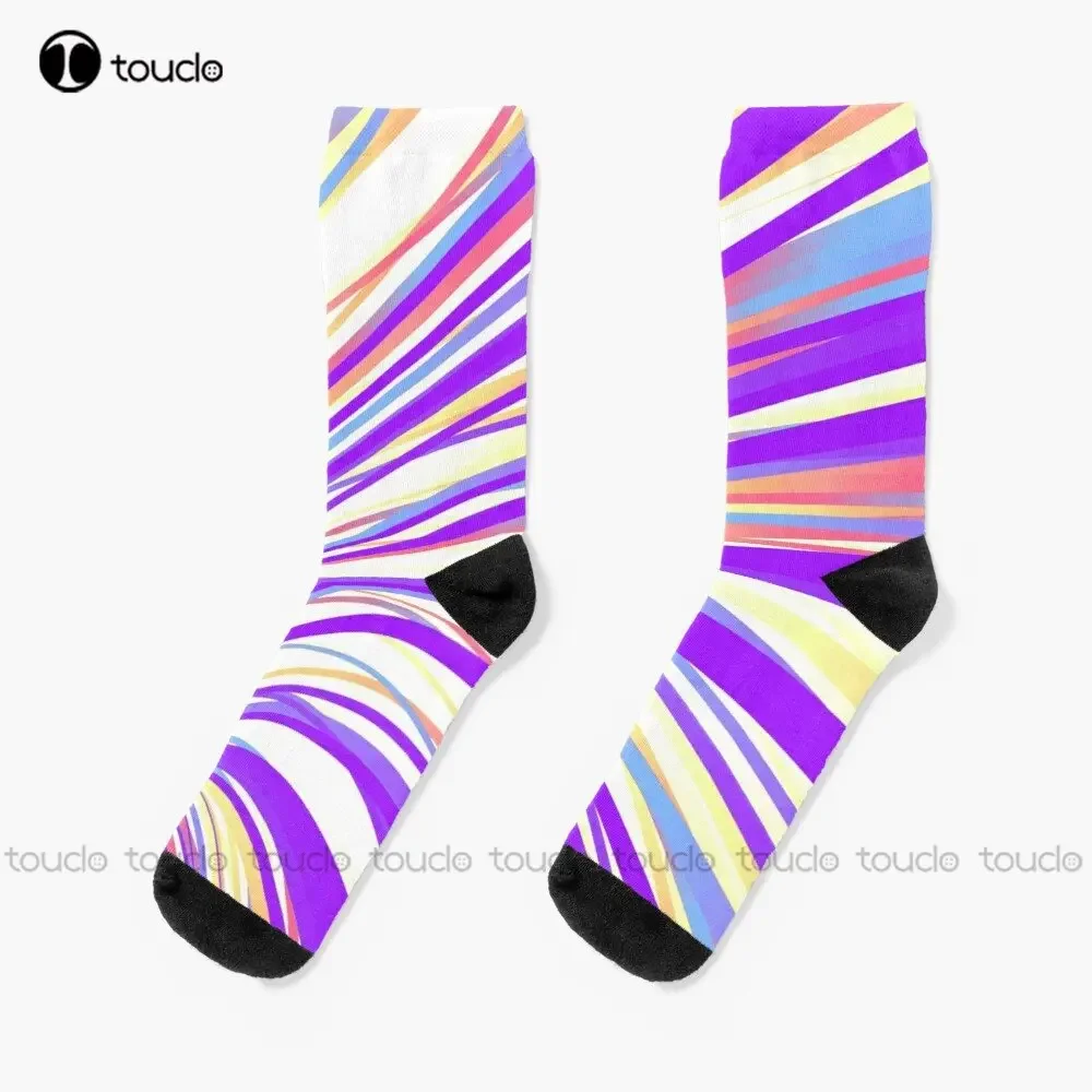 

Xenogender Pride Pinched Receding Stripes Socks Socks Women Fashion Creative Leisure Funny Art Abstract Oil Painting Socks Funny
