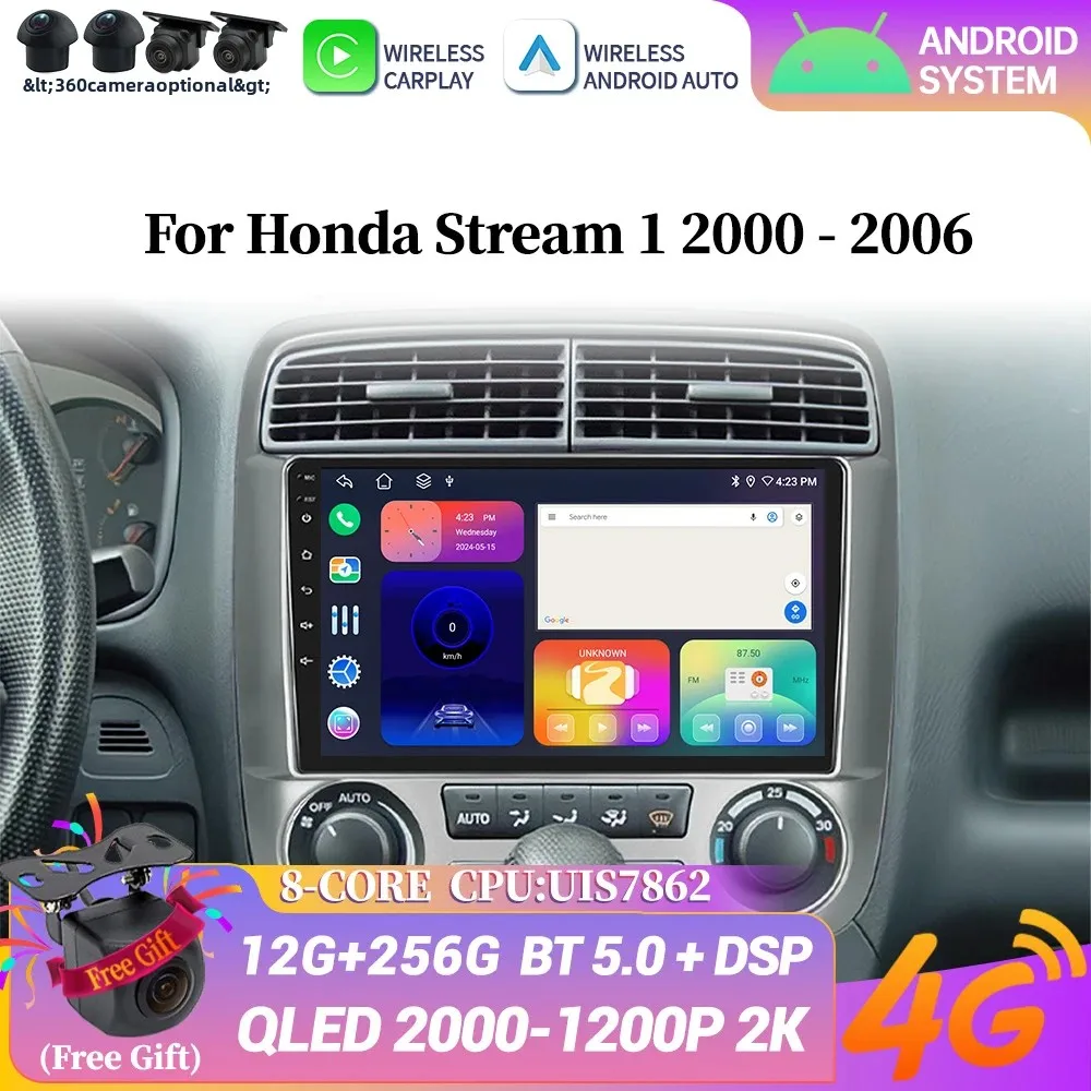 

Автомобильный радиоприемник с GPS для Honda Element YH 2002-2011, Android 14, навигация, беспроводной Bluetooth Carplay, сенсорный головной блок, мультимедийный экран
