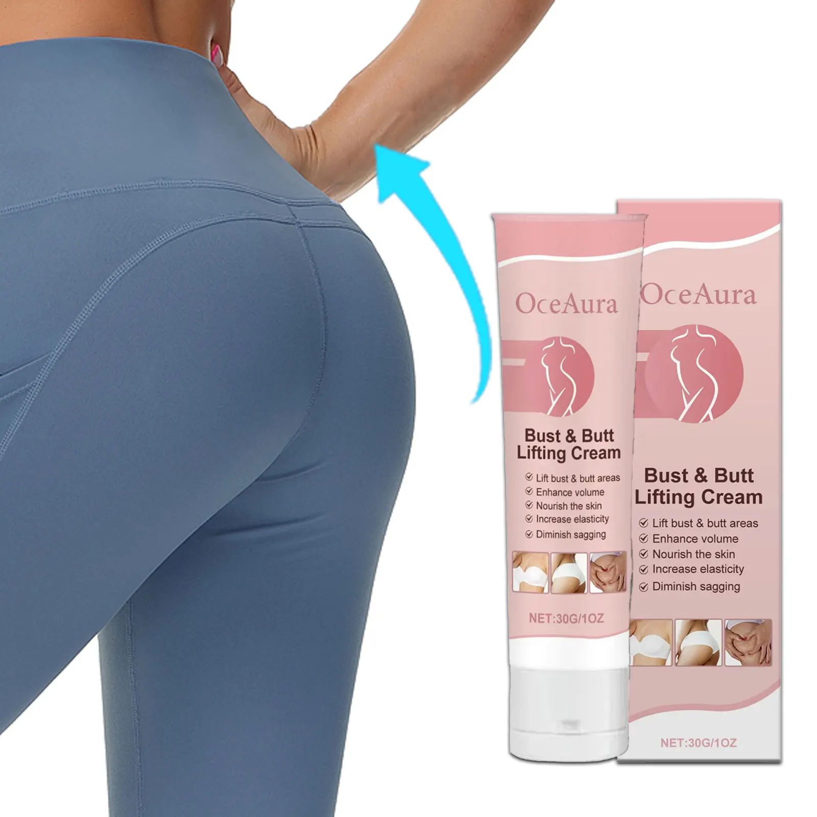 

Крем для укрепления ягодиц и груди, 30 г - глубоко увлажняющий уход за кожей груди и ягодиц, питательная формула для придания упругости