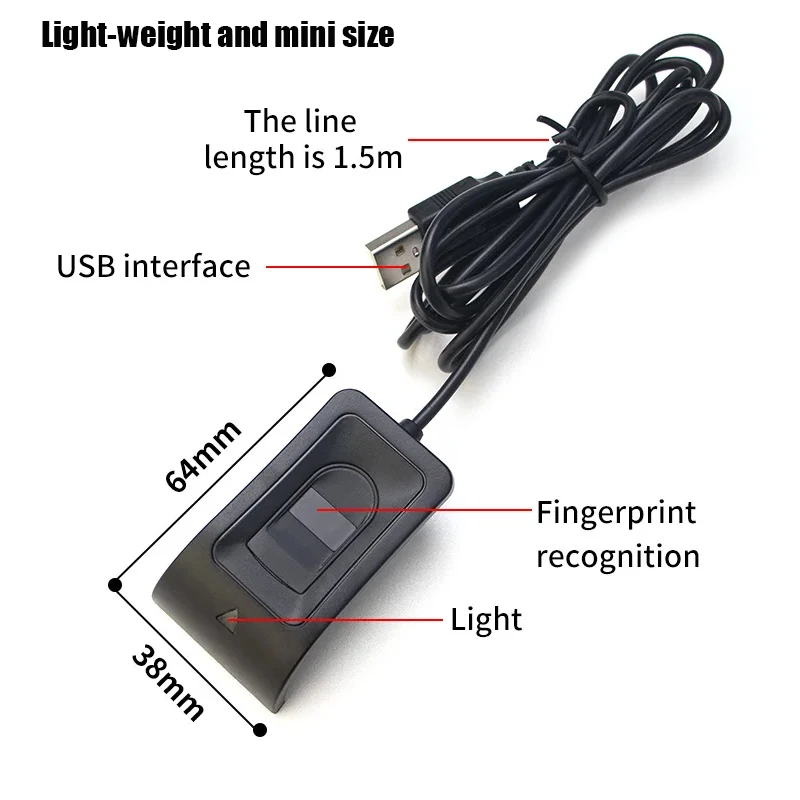 Picture 6: Biometric Fingerprint Login USB Reader Scanner Module Device For Windows 10 11 Hello Biometrics Security Key Safe Account Login