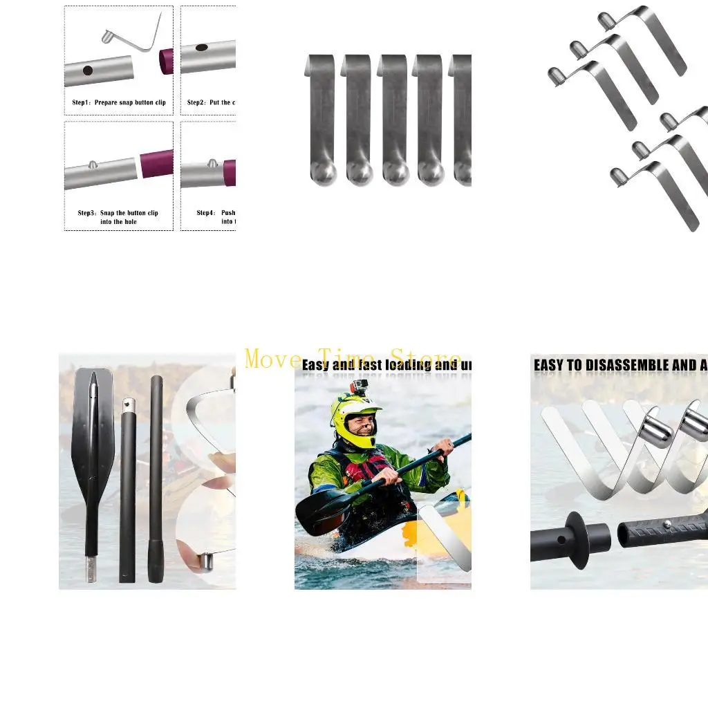 

92ME 6 шт., кнопочный зажим из нержавеющей стали, сменный стопорный штифт для трубки, зажим для тентовой палатки, кнопочный