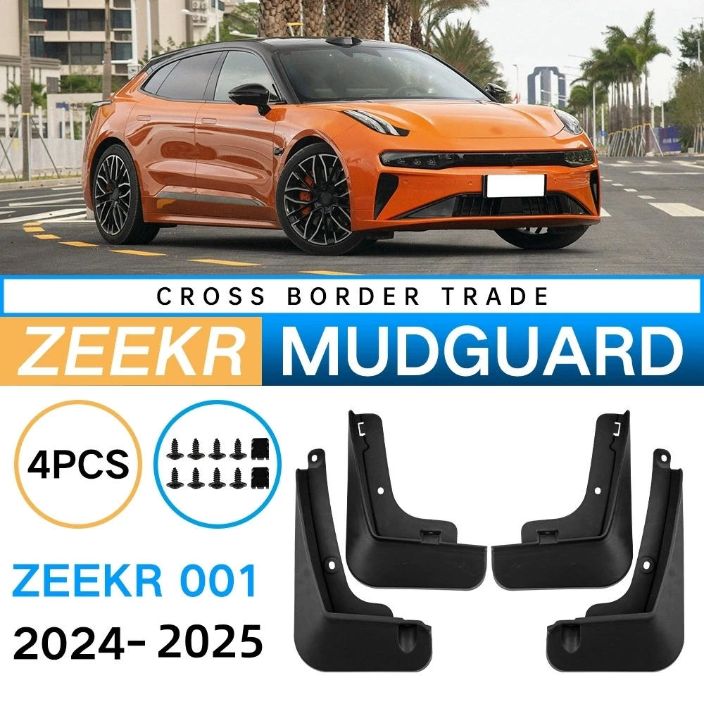 

4PCS Front Rear Wheel Mudguards ForZeekr 001 2024-2026 Sedan Touring Splash Guards Fender Mud Flaps Car Accessories