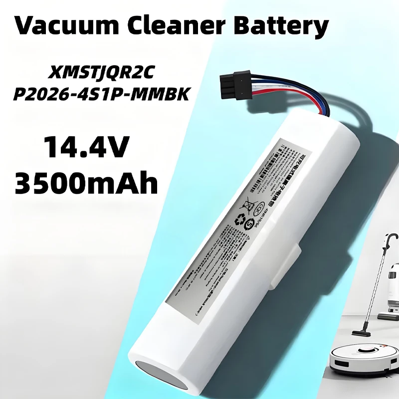 ♥️ بطارية بديلة P2026-4S1P-MMBK لـ Xiaomi 2C XMSTJQR2C Trover RLS3، حزمة بطارية ليثيوم أيون 14.4 فولت 3200 مللي أمبير في الساعة لمكنسة الروبوت #1