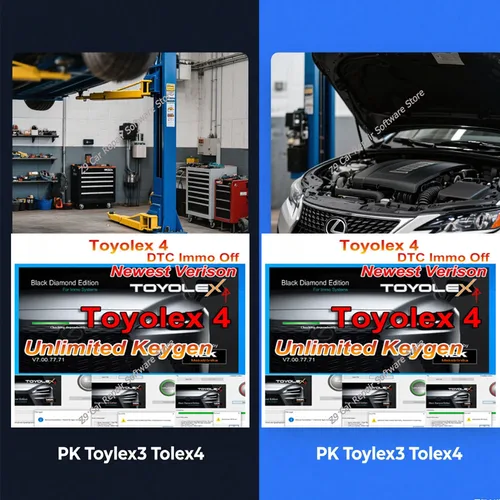 Toyolex 4 y 3 con Keygen ilimitado Denso Lexus Car DTC Disable Software Herramienta PK para Mascheramento
