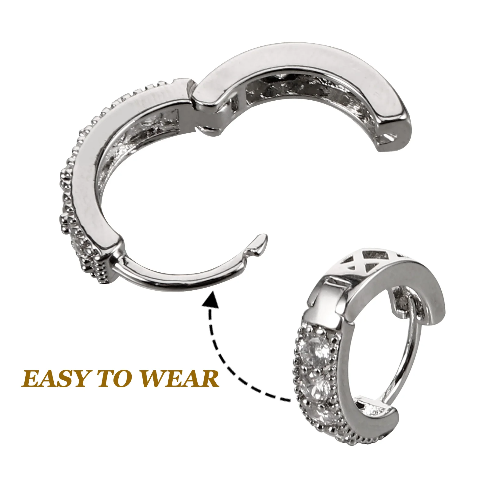 

3Pairs Hoop Earrings Combination Set Trendy Huggie Hoops Statement Small Hoops for Women Fashion Jewelry Lightweight Comfortable