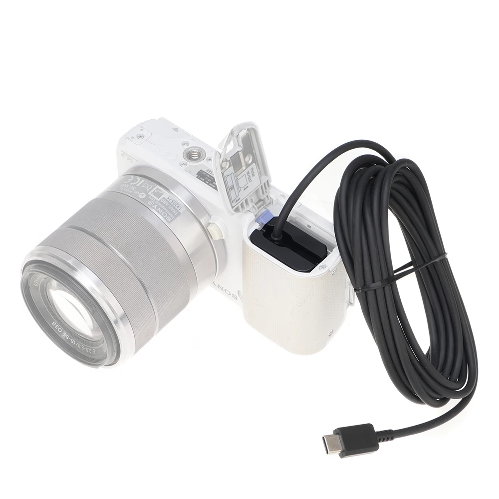 Фиктивный аккумулятор FOTGA NP-FW50 + блок питания Type-C, прямая линия (300 см), адаптер питания для монитора/камеры, аксессуар для кабеля, светильника