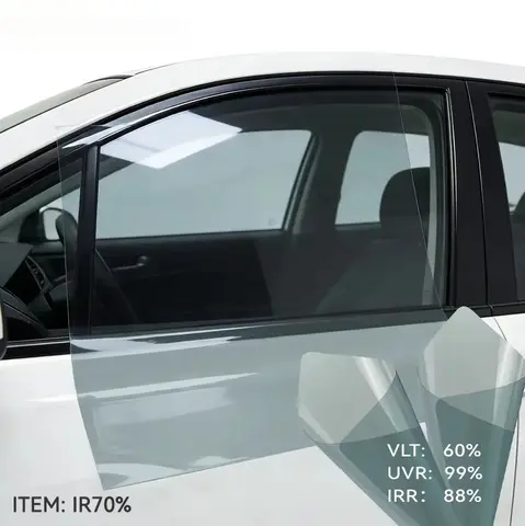Aishide Free Sample IR70 Car Auto Heat Insulation Nano Ceramic Window Tint Film Solar UV Rejection Tint Window Film 99%UVR