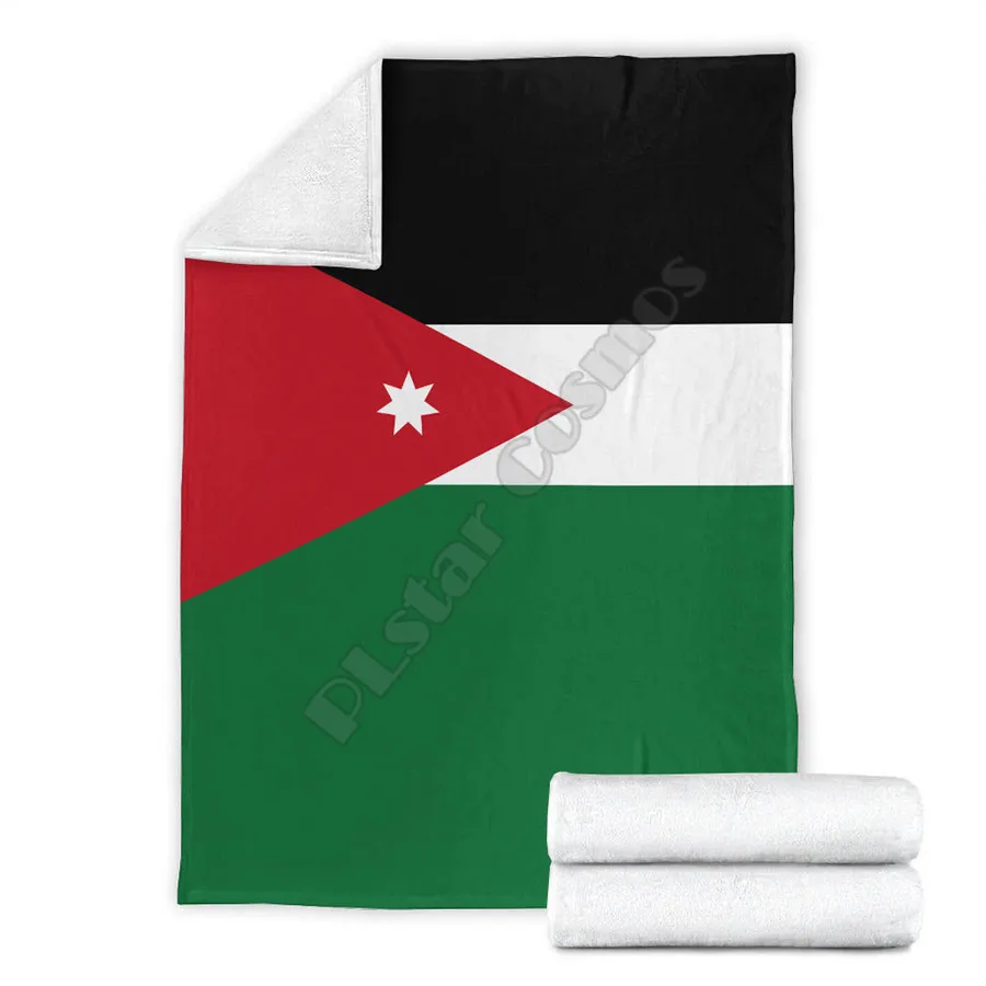 Blanket - Flag of Jordan Premium Blanket 3D Printed Fleece Blanket Soft Bed Cover Sheet Plush Blanket