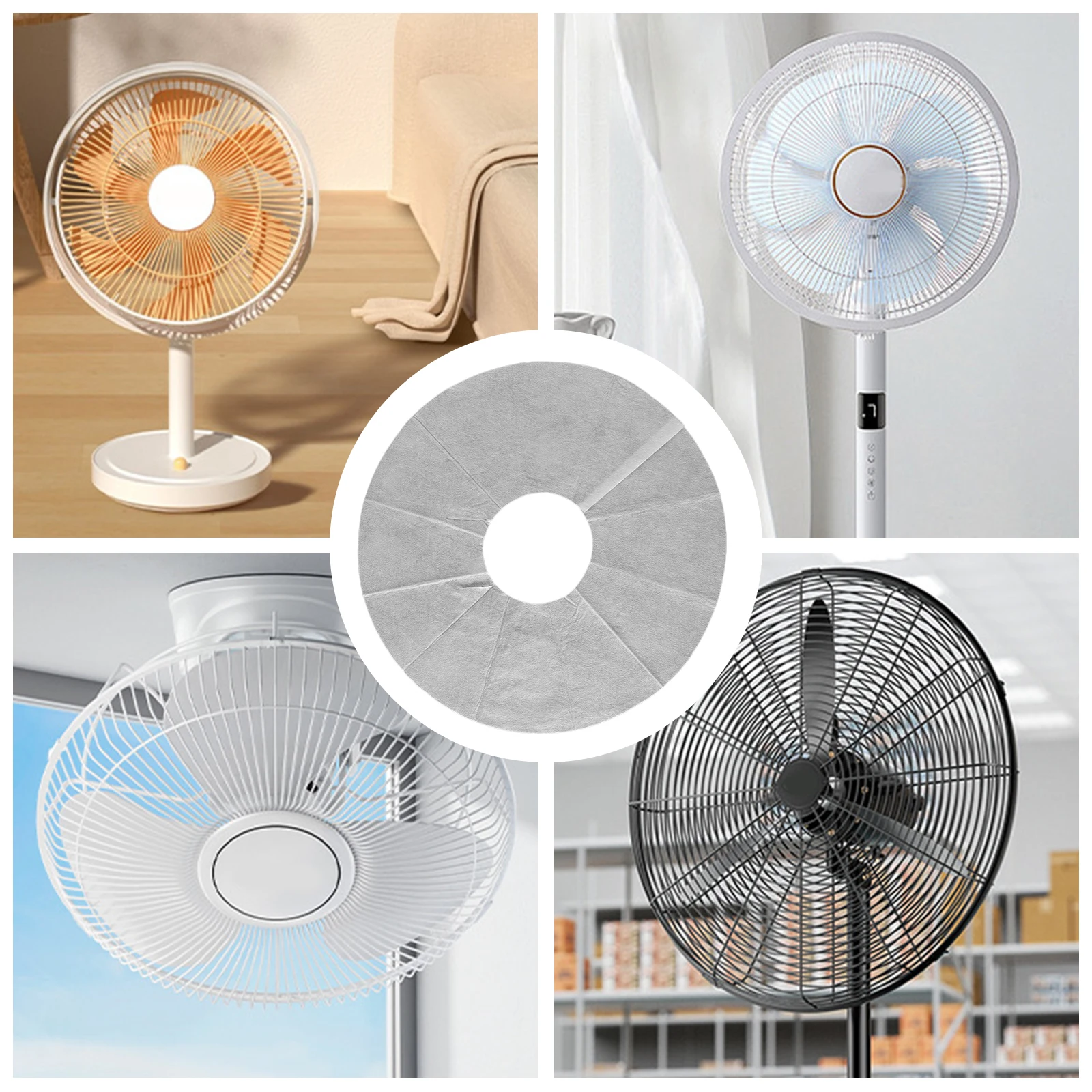 Fan Dust Filter Net 10Pcs Disposable Electrostatic Adsorption Cover for Standing Pedestal Fan
