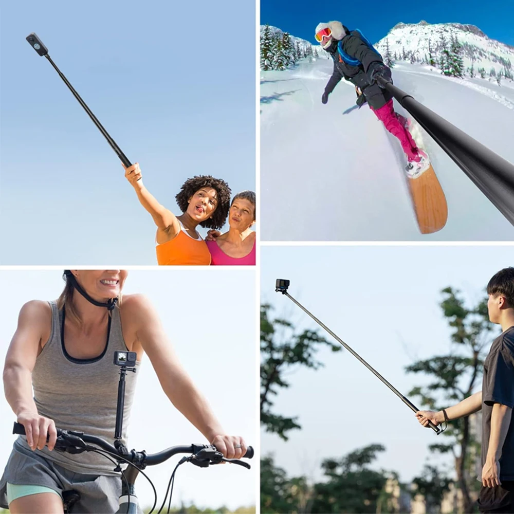 Insta360 Bullet Time Bundle – Selfie Stick Invisibile 120cm Con Impugnatura Ergonomica E Treppiede Integrato