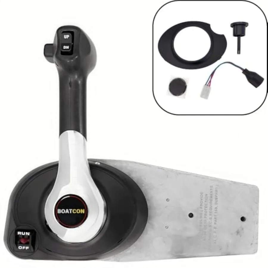 جهاز تحكم عن بعد لمحرك ميركوري الخارجي 4000 Gen II 8M0030550 حامل جانبي مع حواف طاقة ومفتاح إيقاف للتطبيق البحري #3