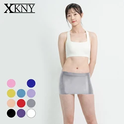 XCKNY Satin Glossy Skirt Sexy Hip Wrap One Step Skirt Elastic Silk Smooth Half Body Short Skirt Silk Glossy Super Short Skirt