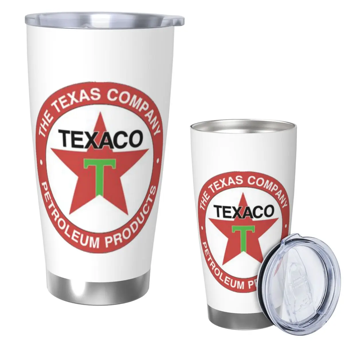 

Vintage Texaco Logo Stainless Steel Tumbler Vacuum Insulated Mug Thermal Cold Cups Straws With Lid 20oz