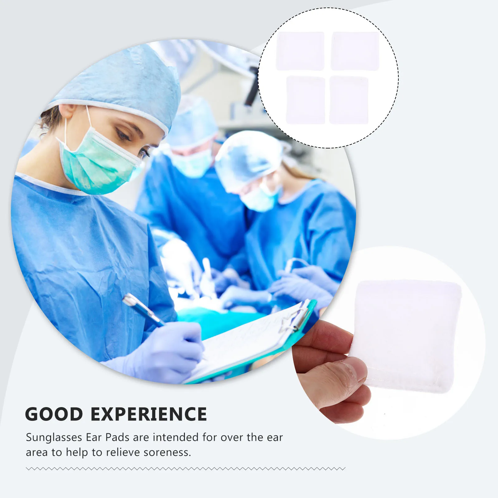 

6Pcs Sunglasses Ear Pads Protective Cushions Soft Comfortable Reusable Relieve Pain Glasses Ear Wraps for Masks