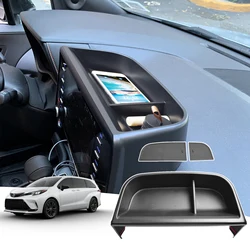 Center Console Dash Storage Tray For 2021 2022 2023 2024 Toyota Sienna Dashboard Organizer Phone Container Box ABS Accessories
