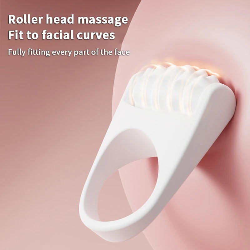 Gezichtsmassage Roller Handmatige gezichtslift Massager Rolling Massage Stick Ring Schoonheidsverzorgingshulpmiddel Siliconen Draagbaar Reizen/Thuis