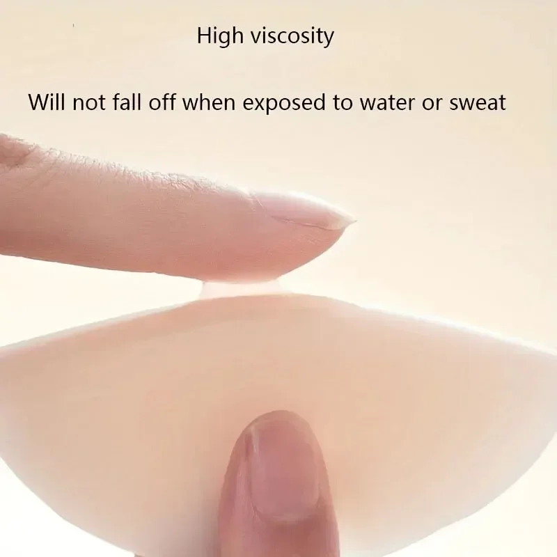 1 Pair Reusable Breast Petals Nipple Cover Invisible Petal Adhesive Strapless Backless Stick on Bra Silicone Breast Patch image 2