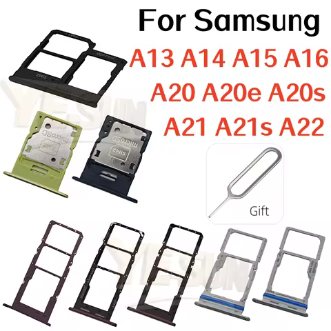 For Samsung Galaxy A13 A14 A15 A16 A20 A20e A20s A21 A21s A22 SIM Card Tray Drawer Holder Dual Slot Replacement Parts