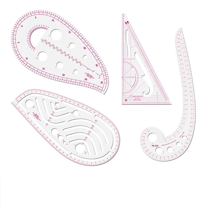 Tailor Measuring Ruler Kit DIY Pattern Sewing Rulers Drawing Quilting Clothing Patchwork Cutting Curve Craft Tools