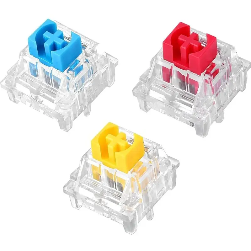 AT82-90PCS Keyboard Clickers Set With Tweezers And Brush, Clickers For 3D Printing, Keyboard Switches 30Blue +30Yellow +30Red view 5