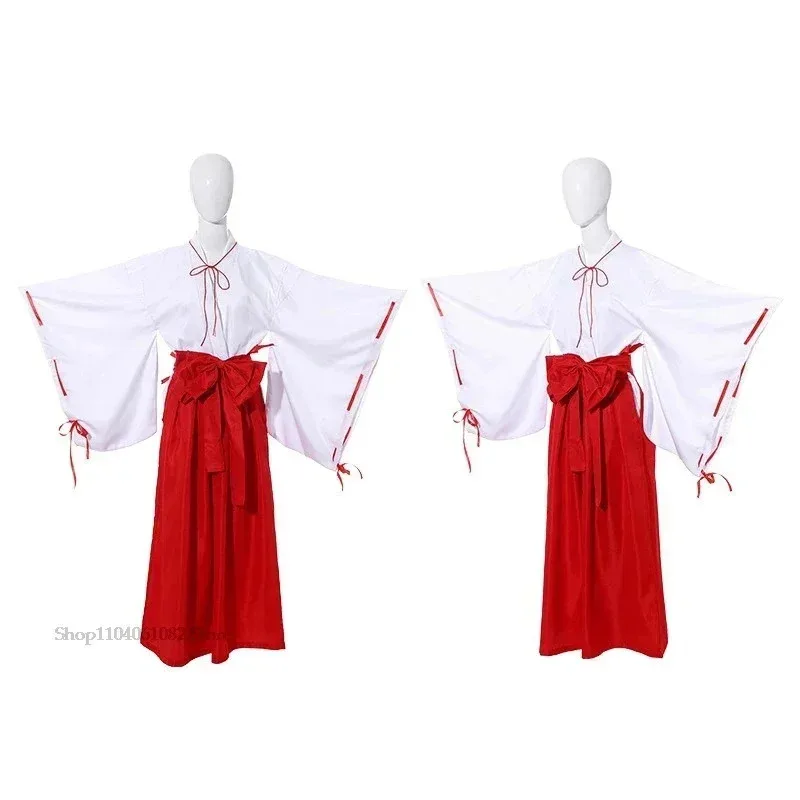 

wiwiwi 123Cosplay Costume Girls Kimono Suits Woman Tops Dress Halloween Party outfits headwear for comic con shrine maide