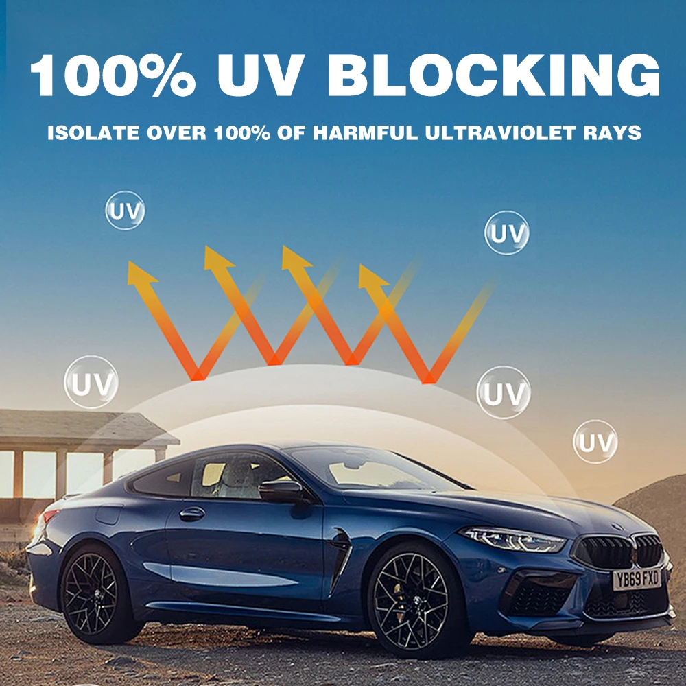 70% Cahaya Biru Terblokir 100% Terisolasi UV! Film Jendela Anti Silau, Anti Kabut, Bebas Fluoresensi, Blokir IR Lebih dari 90%, Terbuat dari Bahan PET