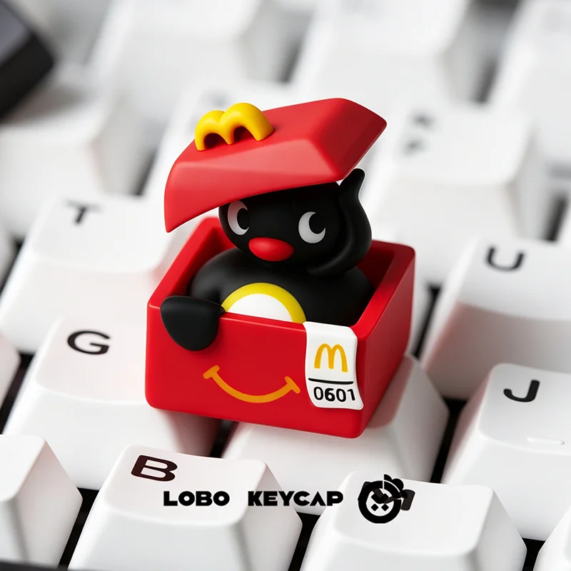 Cartoon Pingu Image Second Round Series Multiple Styles Penguin Modeling Design Keycap Esc Keyboard Decoration Collectble Gifts view 5