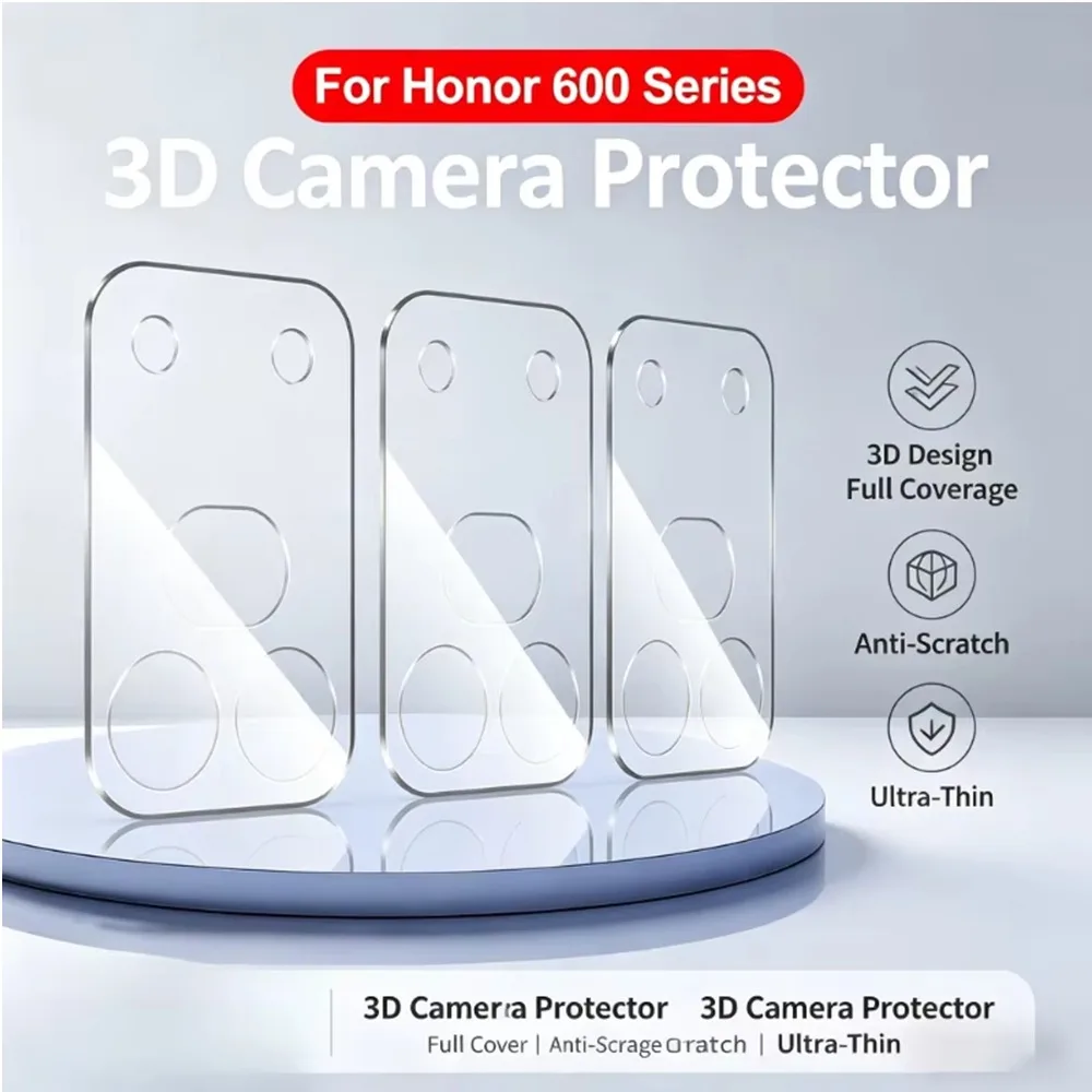 

1-5Pcs HD Clear Tempered Glass Case Lens Protectors Cover for Honor 600/600 Pro/600 Lite 5G Anti-scratch Rear Camera Film Cap
