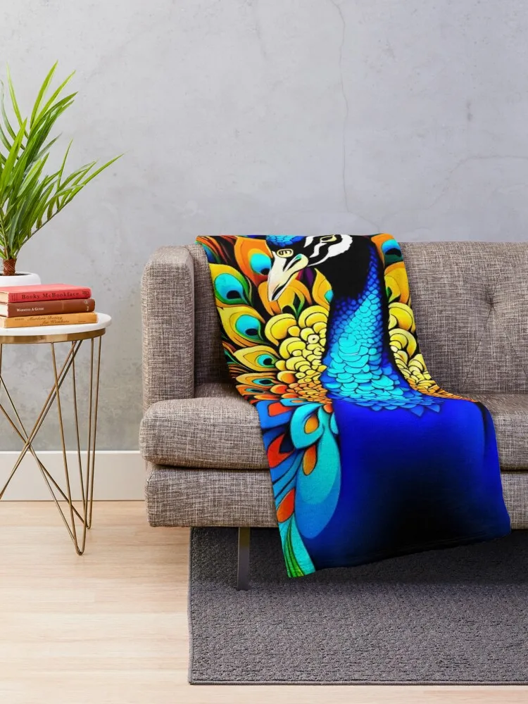 Peacock Series 7 Throw Blanket decorative Blankets Sofas Of Decoration Flannels Blankets