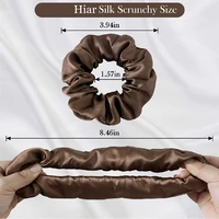 3PCS 100% Pure Mulberry Silk Hair Scrunchies Silk Hair Ties Hairbands Skinny Scrunchies Ponytail Holders Hair Care Accessories - Image 3