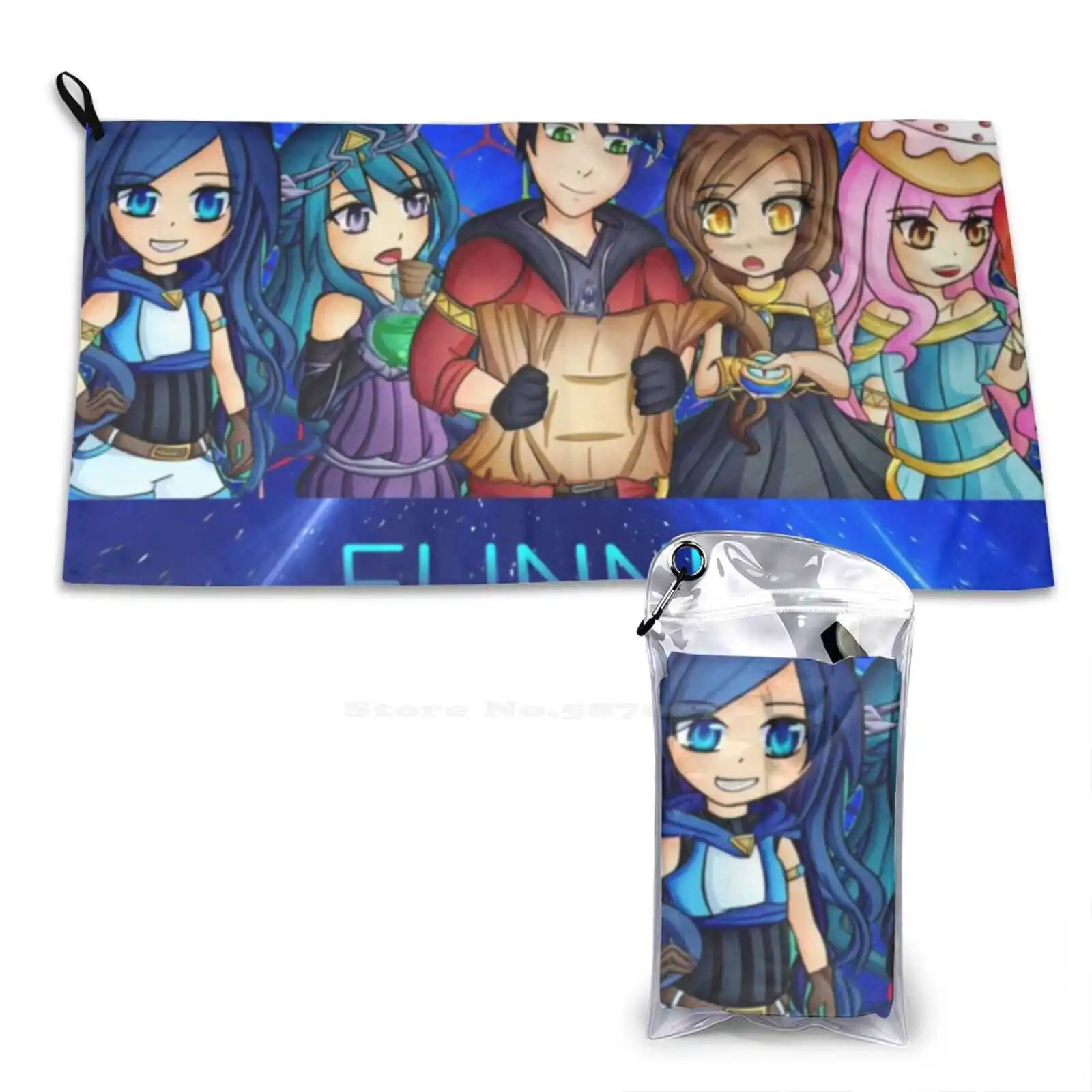 Itsfunneh Krew Soft Towel Quick Dry Beach Towel Its Funneh Gamer Gaming Alia Bloxburg Lachlanbeam Izza Place Fashion Famous