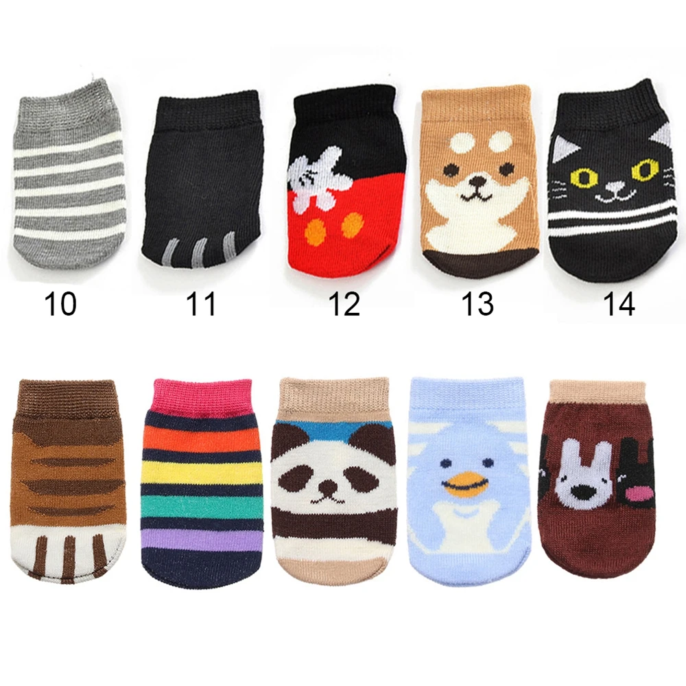 4Pcs Cartoon Table Foot Socks Chair Leg Covers Floor Protectors Non-Slip Knitting Socks For Furniture Cartoon Home Decor