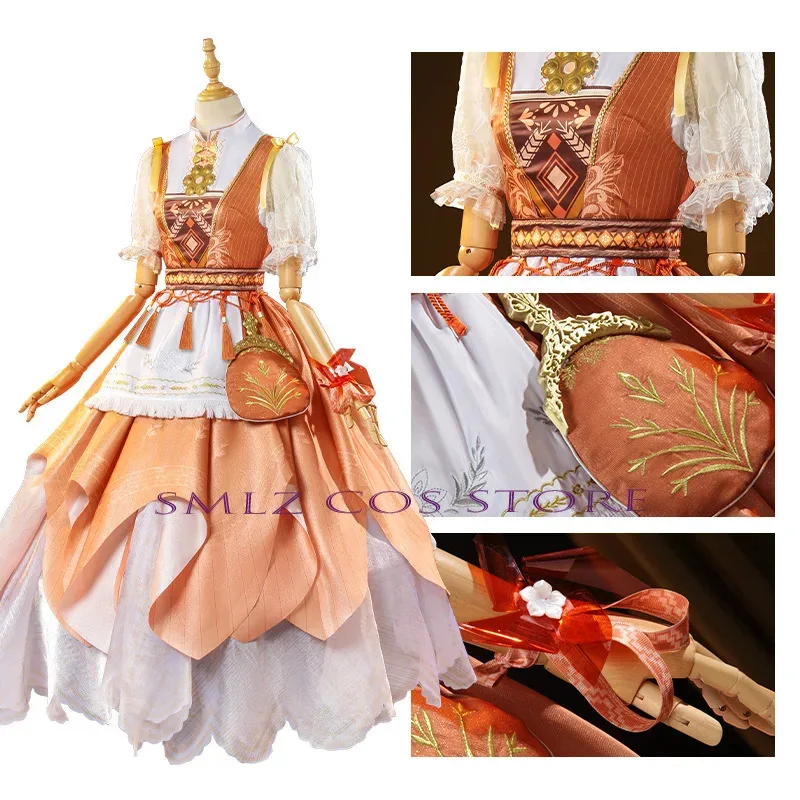Nikki Hometown Breeze Cosplay Game Infinity Nikki Cosplay Outfit Wig Lolita Orange Dress Suit Women Kawaii Girls Gown Party Prop