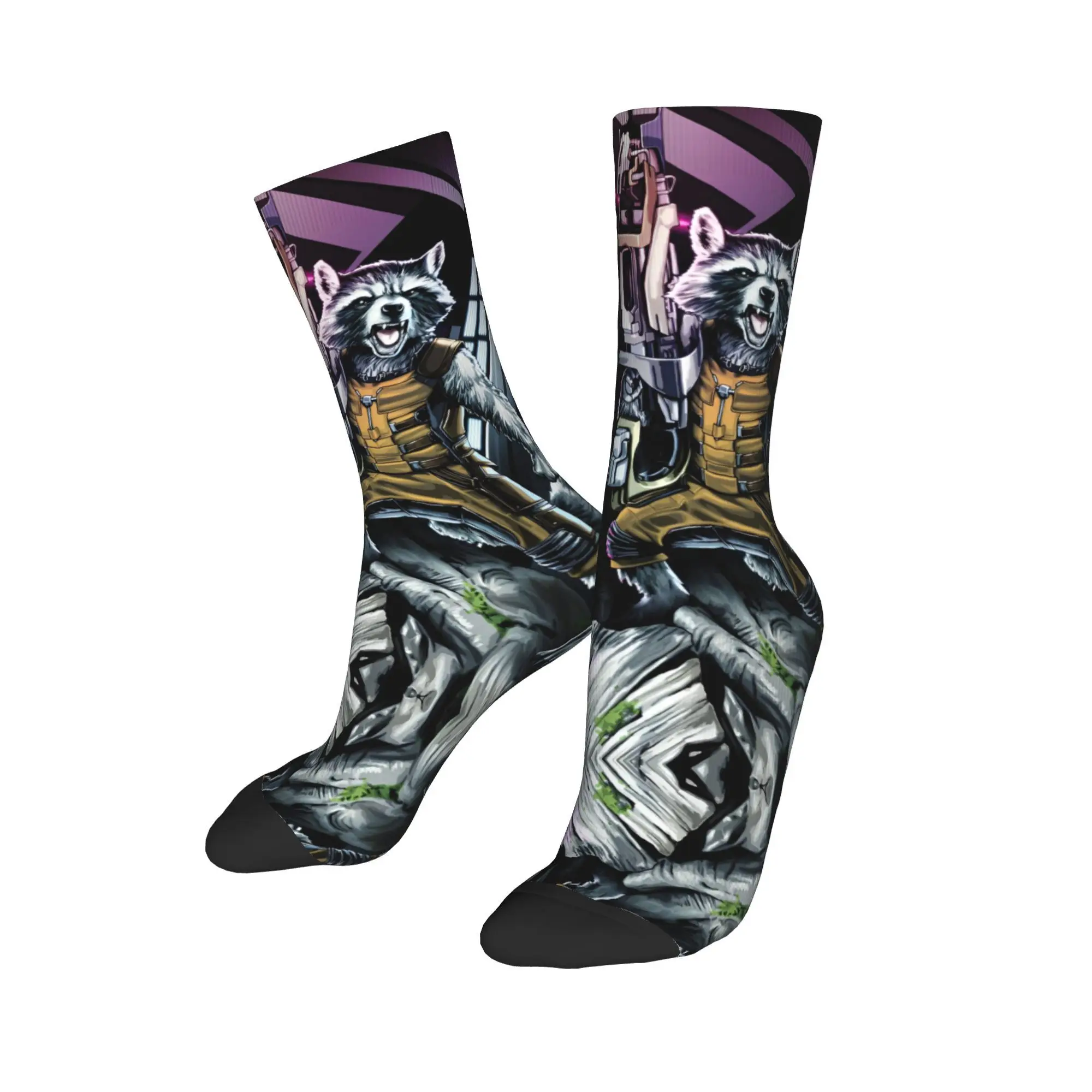 Guardians of the Galaxy Groot Socks Men Women Polyester Casual Rocket Raccoon Socks Novelty Autumn Winter Middle Tube Socks Gift