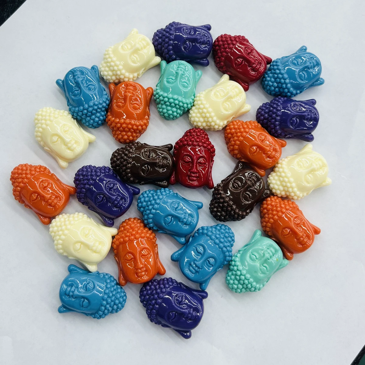 15x22mm Buddha-head-shaped Natural Shell Imitation Coral Semi-finished Beads for Jewelry Making DIY Necklace Bracelet Accessory