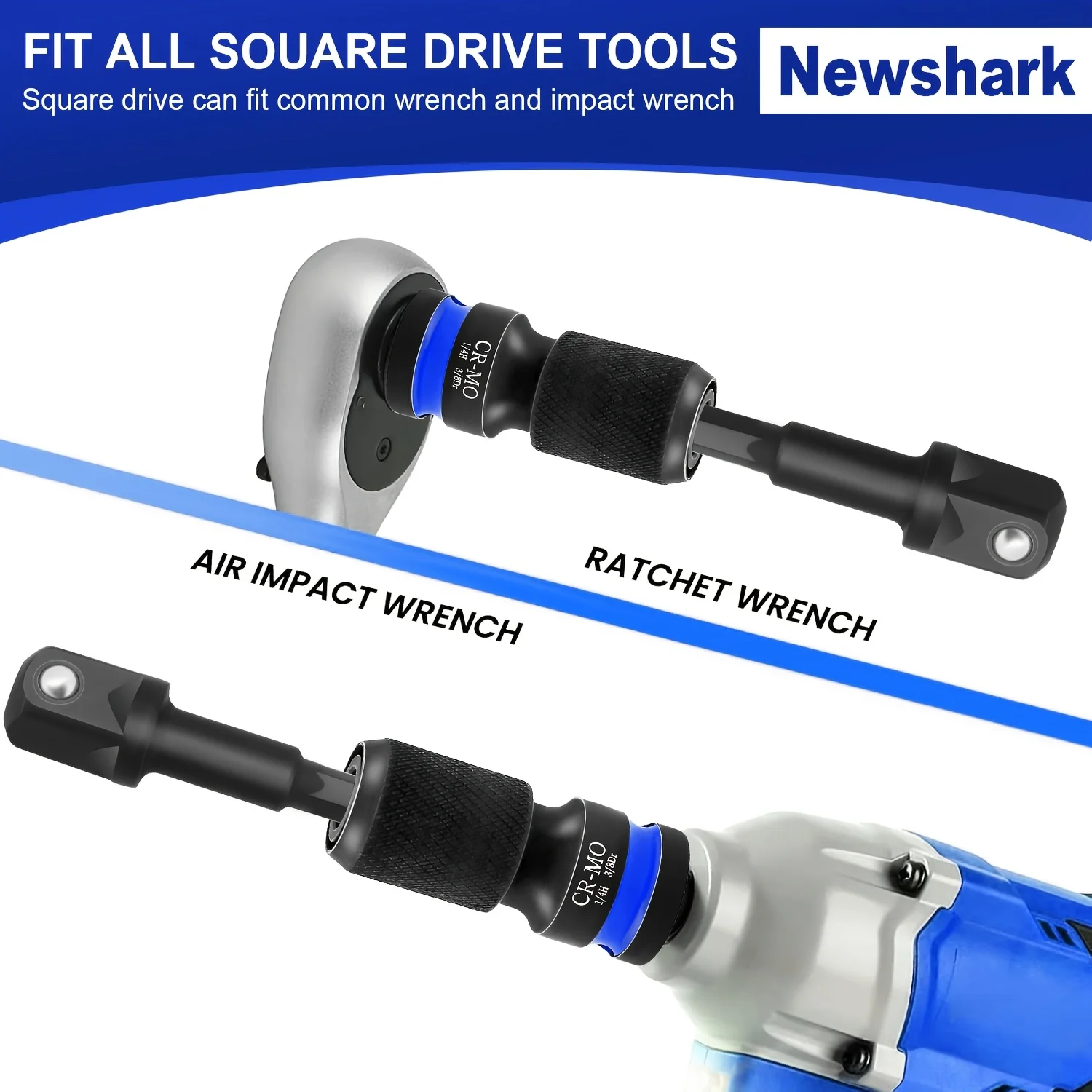 1/4 Zoll Sechskant-Adapter-Set, Schnellwechsel-Bithalter, 1/2 3/8 1/4 Zoll Innengewinde auf 1/4 Zoll Sechskant-Adapter – Detail 7
