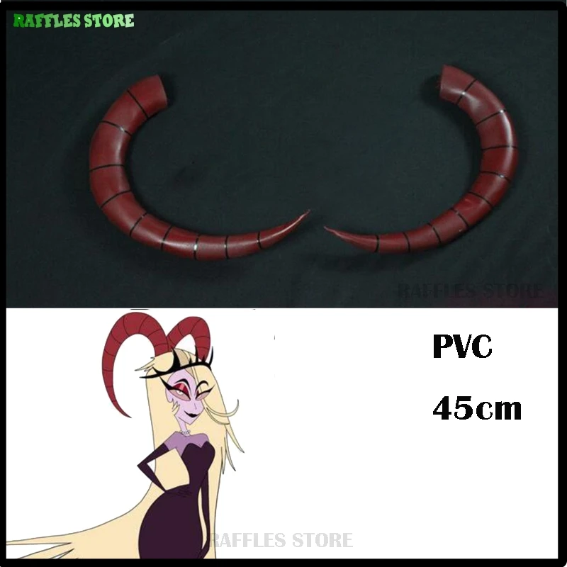 

Lilith Cosplay Demon Horns Hazbin Hair Decor Hotel Props Goat Horns Cosplay First Women Fancy Accessories Halloween Carnival