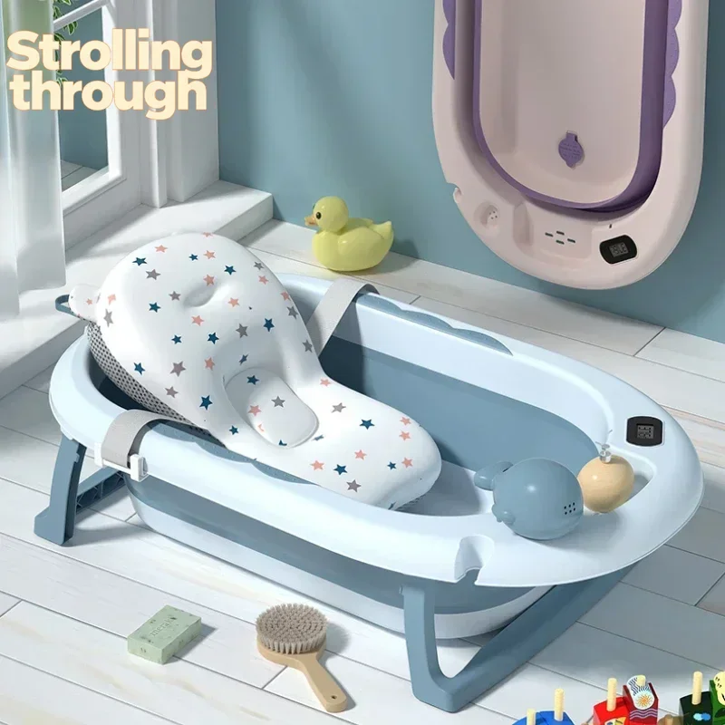 

Складная ванночка, безопасное и портативное решение для купания младенцев и малышей, подходит для детей 6-12 месяцев, простое в использовании.