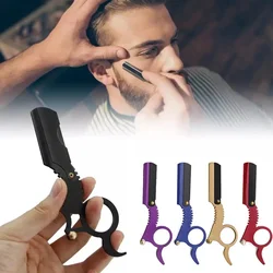 Professional Single Ring Barber Single Edge Shave Razor Vintage Classic Edge Razor with Easy Blades Replacement for Barber Salon