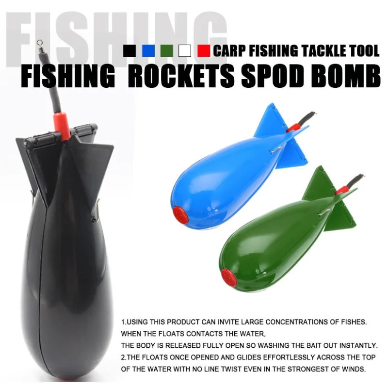 

3/5pcs Carp Fishing Rocket Feeder Spod Bomb Float Lure Bait Holder Container Spomb Pellet Feeders Position Fishing Accessories