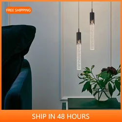 Crystal Pendant Lighting for Bedroom Bedside Kitchen Bathroom Decoration Hanging Lights Ceiling Suspension Lamp Modern Led