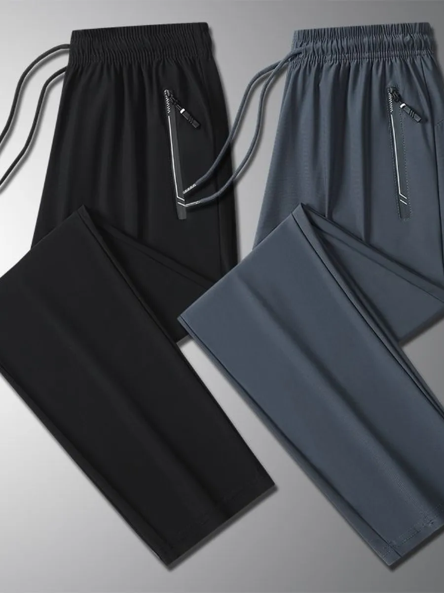 Men's Thin Ice Silk Air Conditioning Sports Pants