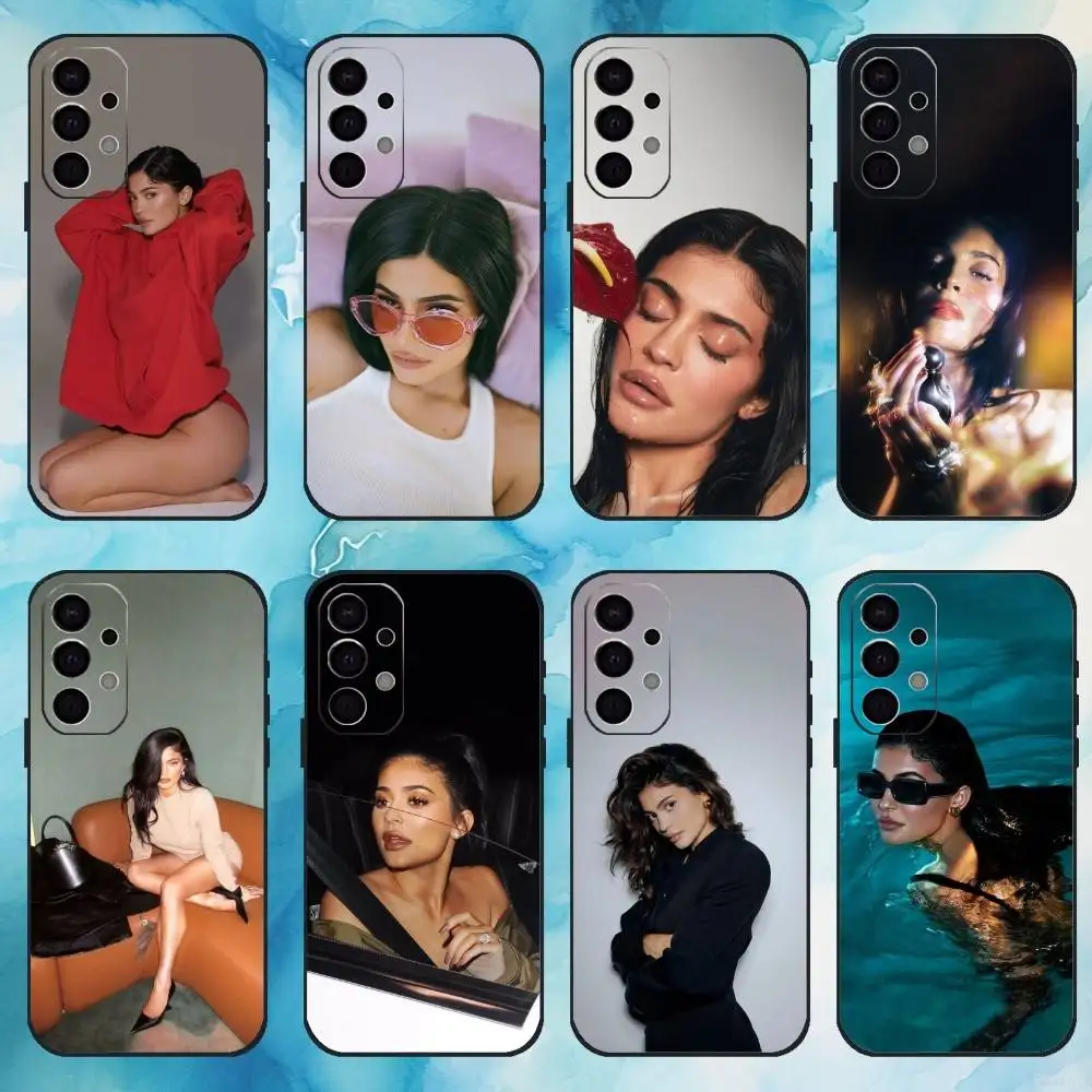 

Socialite kylie Jenner Phone Case For Samsung Galaxy A73,A72,A71,A70,A53,A52,A51,Others Soft Black Cover