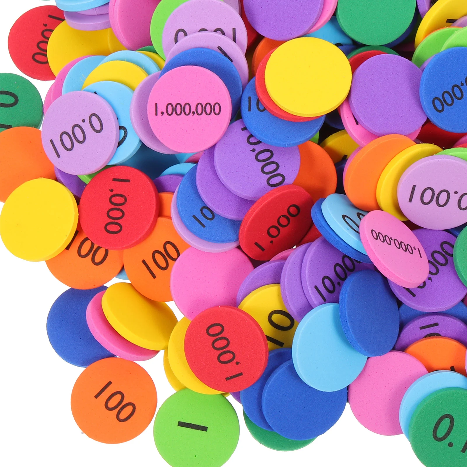 160 Pcs Kids Math Toys Number Disks Place Value Learning Eva Arithmetic Toddler Discs