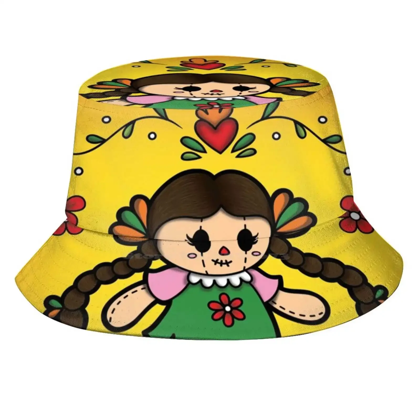 Muñeca Maria Sun Cap Fisherman Hat Bucket Hats Muneca Marias Rag Doll Flowers Mexico Mexican Doll Rosa Maria Renova Rosa Renova