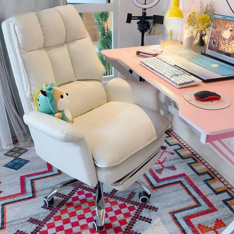 Ergonomic Computer Chair Home Office Gaming Chair Reclining Seat for Students Dormitory Study Work Break Comfortable Single