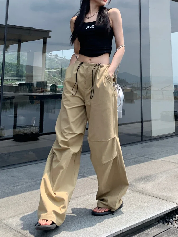 S-5XL Pants Women Casual All-match Japanese Safari Style Hotsweet Pleated Mopping Hip Hop High Street Hipster Trousers Autumn