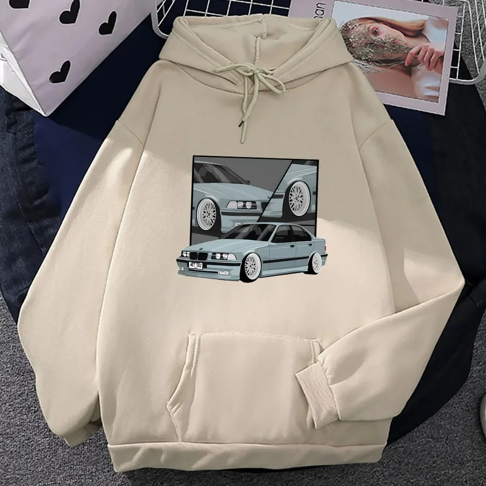 Car Printed Graphic Hoodies Prevalent Street Male Casual Sweatshirts Autumn Fleece Clothing Soft Comfortable Hooded Pullovers